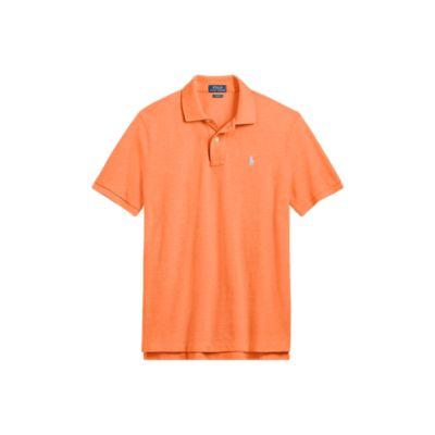 Ralph Lauren Custom Slim Fit Mesh Polo Beach Orange Heather