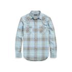 Ralph Lauren Classic Fit Plaid Workshirt Blue/cream