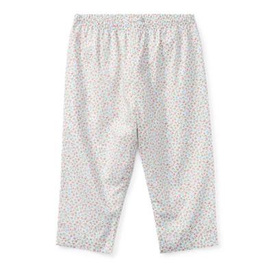 Ralph Lauren Floral Cotton Pull-on Pant Pink Multi 9m
