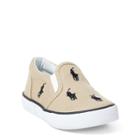 Ralph Lauren Bal Harbour Repeat Slip-on Khaki /navy Ponies