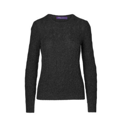 Ralph Lauren Cable-knit Cashmere Sweater Charcoal Melange