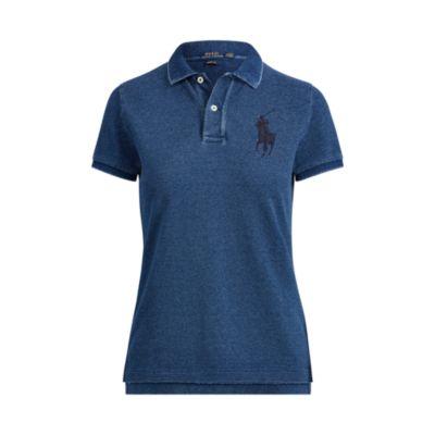 Ralph Lauren Skinny Fit Big Pony Polo Indigo