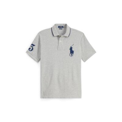 Ralph Lauren Slim Fit Mesh Polo Shirt Andover Heather