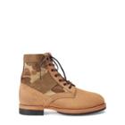 Ralph Lauren Camo Canvas-suede Boot Sand Frogskin Camo
