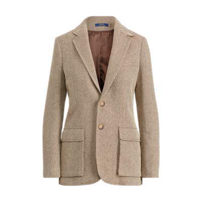 Ralph Lauren Herringbone Blazer Brown/cream Herringbone
