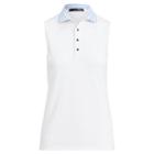 Ralph Lauren Rlx Golf Stretch Sleeveless Polo Shirt White