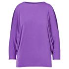 Ralph Lauren Lauren Cutout-shoulder Jersey Top Deep Lilac