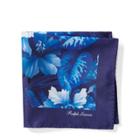 Ralph Lauren Floral Silk Pocket Square Navy/blue