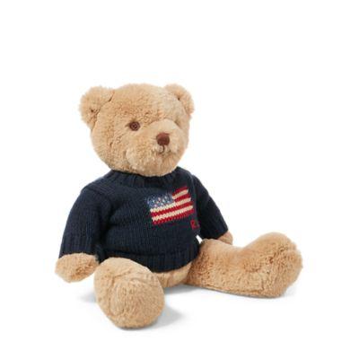 Ralph Lauren Small Flag-sweater Polo Bear Hunter Navy