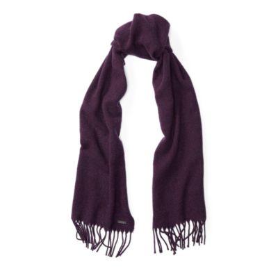 Ralph Lauren Basket-weave Cashmere Scarf Purple Lake