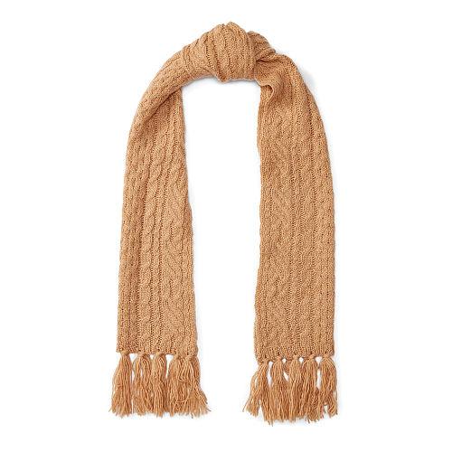 Polo Ralph Lauren Aran-knit Scarf Camel Melange