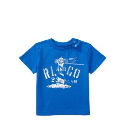 Ralph Lauren Cotton Jersey Graphic Tee New Iris 18m