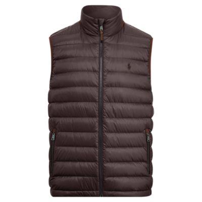 Ralph Lauren Packable Down Vest Equine Brown