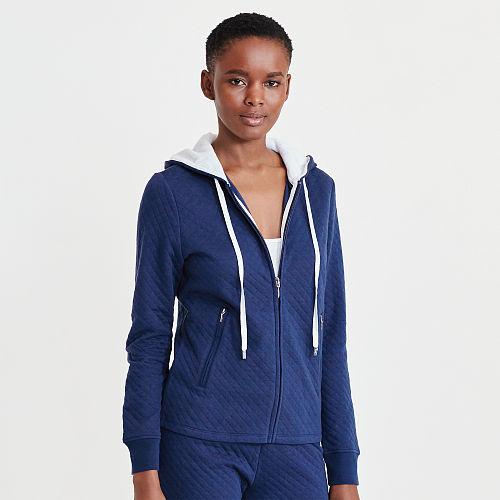 Ralph Lauren Lauren Quilted Cotton-blend Jacket Navy