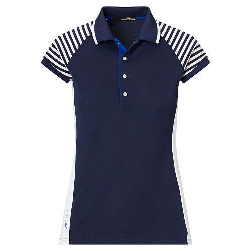 Ralph Lauren Golf Tailored Fit Striped Polo French Navy