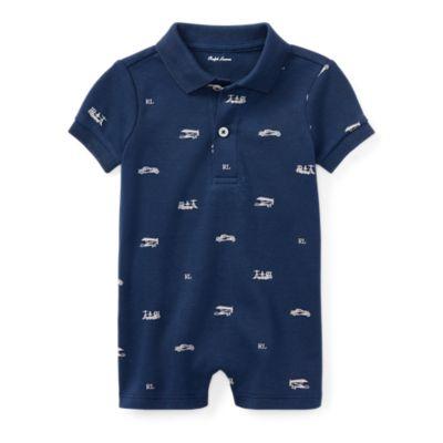 Ralph Lauren Cotton Interlock Polo Shortall Summer Navy Multi 6m