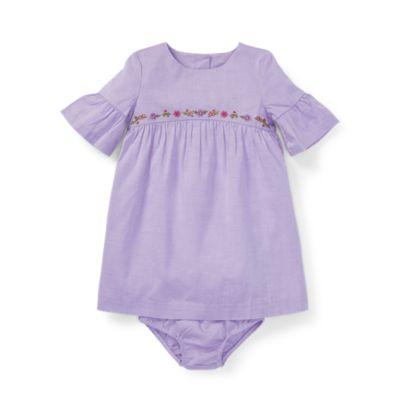 Ralph Lauren Ruffle-sleeve Dress Mauve 3m