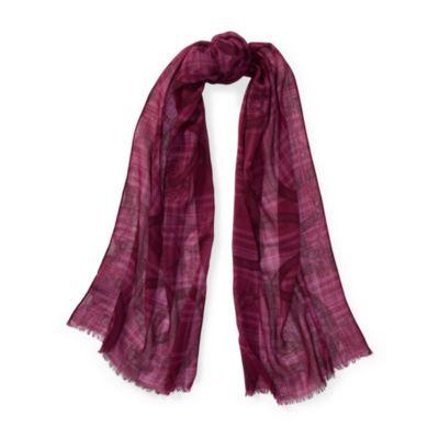 Ralph Lauren Leah Bridle-print Wool Scarf Red Sangria