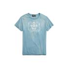 Ralph Lauren Indigo Cotton Graphic T-shirt Medium Blue Indigo