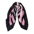 Ralph Lauren Striped Silk Scarf Tulip Pink