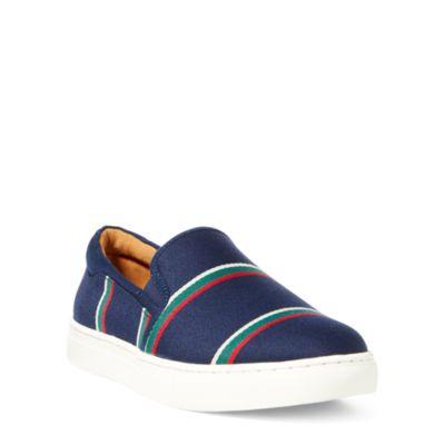 Ralph Lauren Drea Striped Slip-on Sneaker Navy