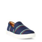Ralph Lauren Drea Striped Slip-on Sneaker Navy