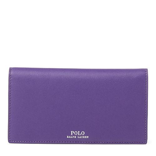 Polo Ralph Lauren Snapped Leather Wallet Purple