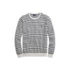 Ralph Lauren Striped Cotton Sweater Cream/navy
