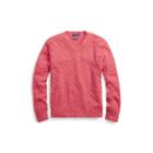 Ralph Lauren Cable-knit Cashmere Sweater Salmon Heather