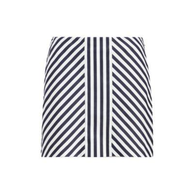 Ralph Lauren Striped Sateen Skort White/navy