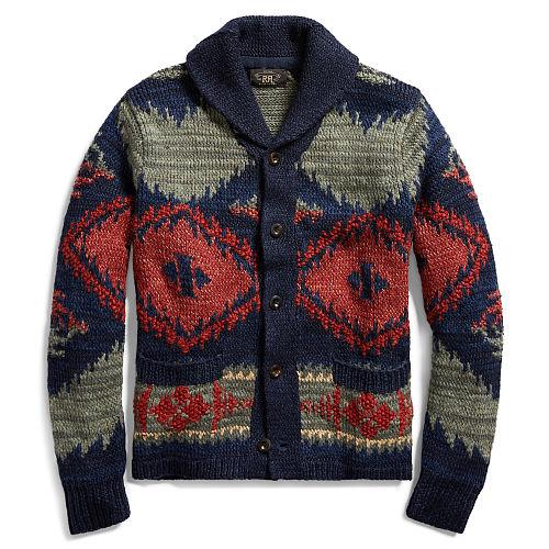 Ralph Lauren Rrl Hand-knit Linen-blend Cardigan