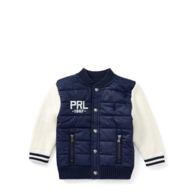 Ralph Lauren Hybrid Snap-front Sweater Newport Navy 9m