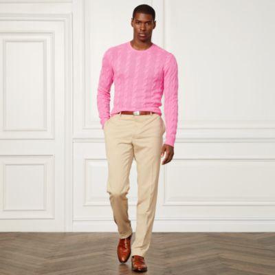 Ralph Lauren Cable-knit Cashmere Sweater Classic Bright Pink