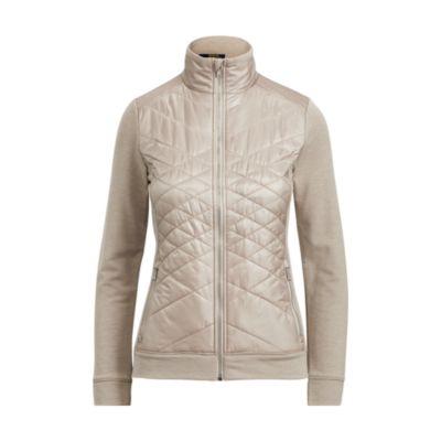 Ralph Lauren Quilted Ripstop-terry Jacket Dusty Brown Heather