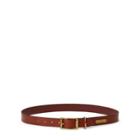 Ralph Lauren Brass-buckle Leather Belt Papaya