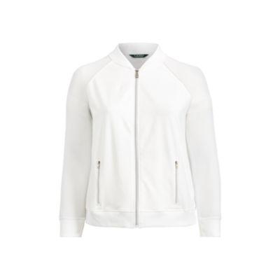 Ralph Lauren Mesh-sleeve Bomber Jacket White