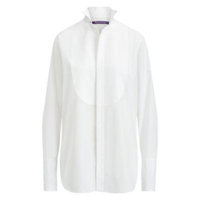 Ralph Lauren Wallace Poplin Tuxedo Tunic White