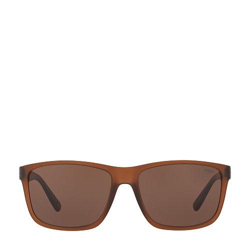 Polo Ralph Lauren Polo Square Sunglasses Matte Brown