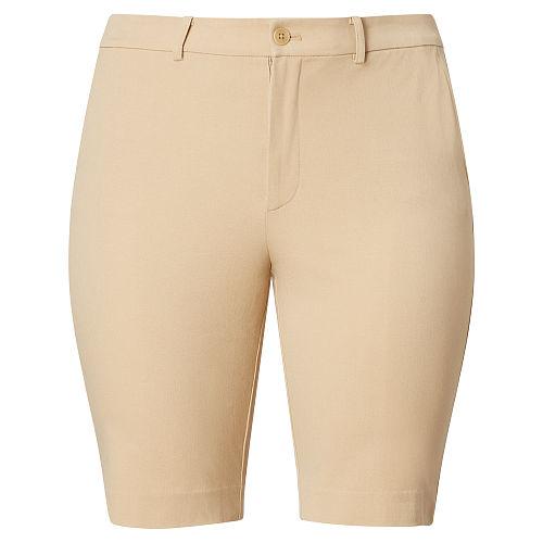 Ralph Lauren Lauren Woman Stretch Cotton Short Pale Wheat