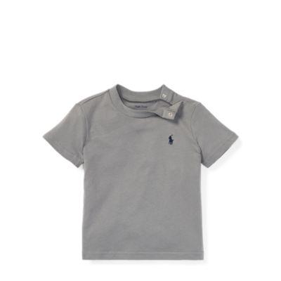 Ralph Lauren Cotton Jersey Crewneck T-shirt Basic Grey 6m