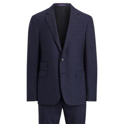 Ralph Lauren Gregory Striped Wool Suit Navy And White