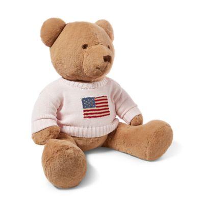 Ralph Lauren Large Flag-sweater Polo Bear French Pink