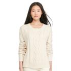 Polo Ralph Lauren Aran-knit Crewneck Sweater Cream