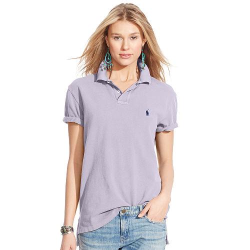 Polo Ralph Lauren Boyfriend Cotton Mesh Polo Rustic Violet