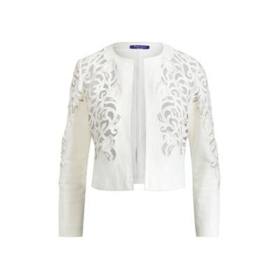 Ralph Lauren Eleanora Leather Jacket White