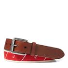 Polo Ralph Lauren Anchor Tie Silk Belt Faded Red/navy Multi