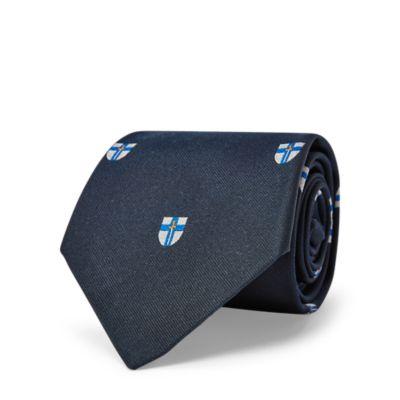 Ralph Lauren Silk Club Tie Navy/blue