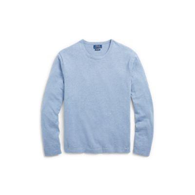 Ralph Lauren Cotton Crewneck Sweater Campus Blue Heather