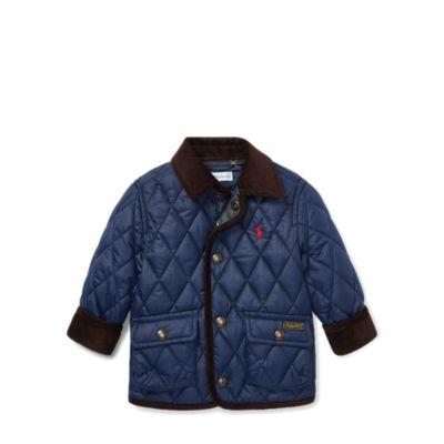 Ralph Lauren Quilted Car Coat French Navy 6m
