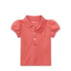 Ralph Lauren Stretch Mesh Polo Shirt Salmon Berry 3m